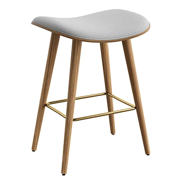 Modern Upholstered Counter Stools Set 3D model image 1 