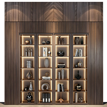 Custom-Made Wardrobe with Decor 3D model image 1 