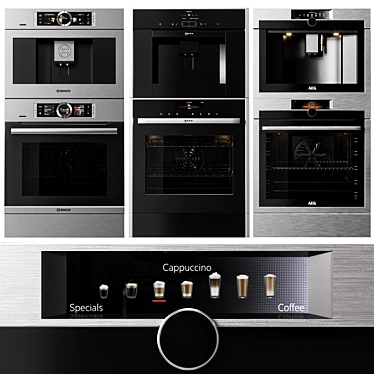  BOSCH, NEFF, AEG Oven & Coffee Collection 3D model image 1 