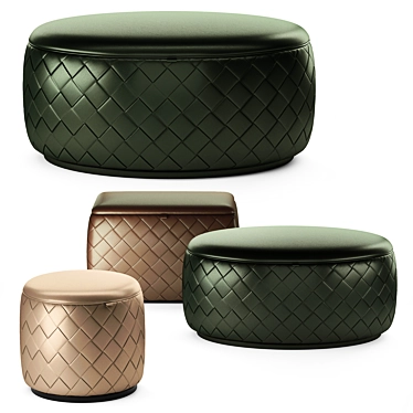 Luxury Grant Pouf by Poltrona Frau 3D model image 1 