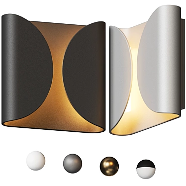 Modern Outdoor LED Wall Sconce 3D model image 1 