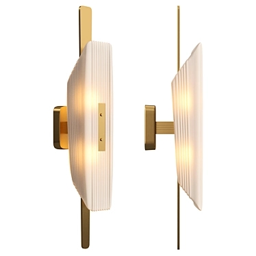 Chic Deco Glaive Wall Sconce 3D model image 1 