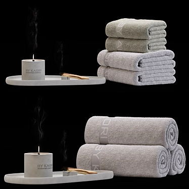 Kaori Towels & Meditation Set 3D model image 1 