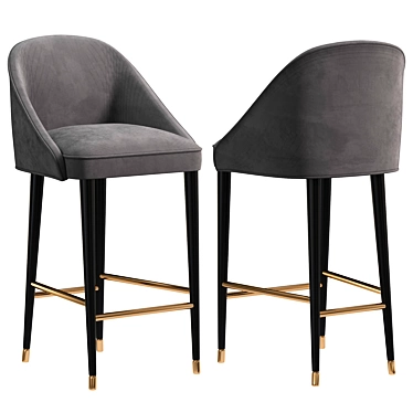 Modern Contemporary Bar Stool Design 3D model image 1 