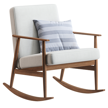 Modern Fox Rocking Chair 3D Model 3D model image 1 