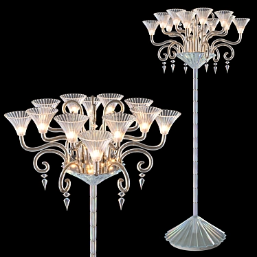 Baccarat Crystal Floor Candelabra 3D model image 1 