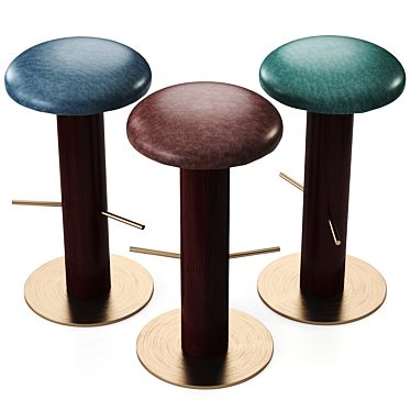 Melange Bar Stool by Wearstler 3D model image 1 