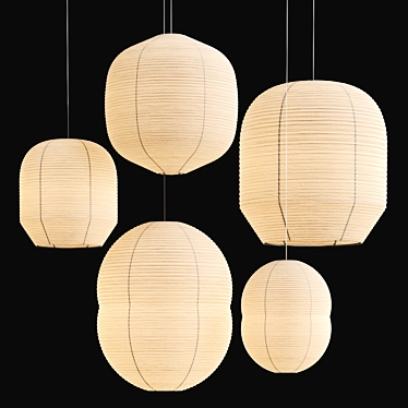 Paper Lanterns by Hotaru: Unique Home Décor 3D model image 1 