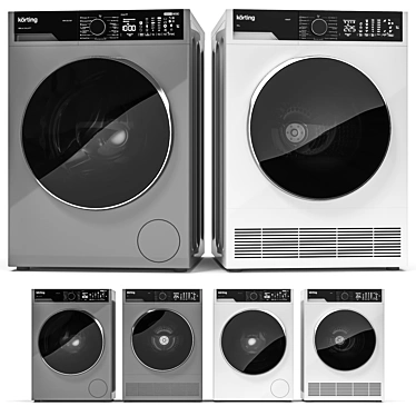 Korting Washer Dryer Combo 3D model image 1 