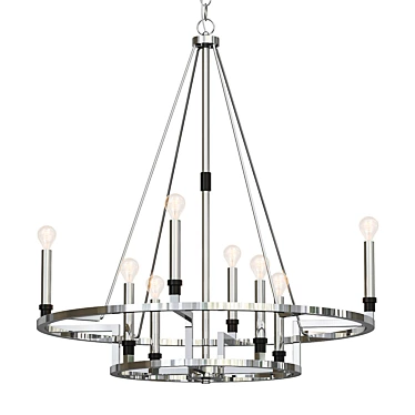 Elegant Tux Chandelier 3D model image 1 