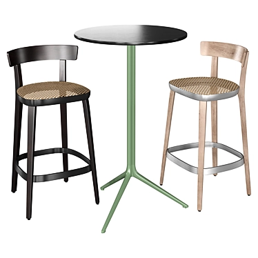 Modern Elegance Folk Elliot Tables 3D model image 1 