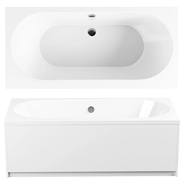 Riho Carolina 170x80 Acrylic Bathtub 3D model image 1 