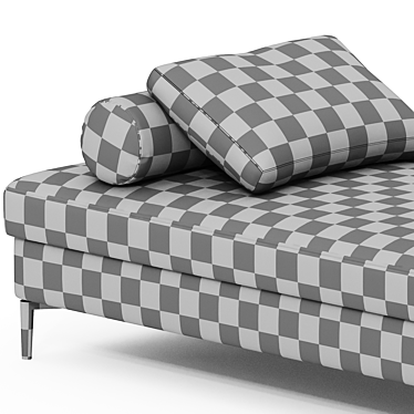 Stylish Eve Daybed in Fabric 3D model image 1 