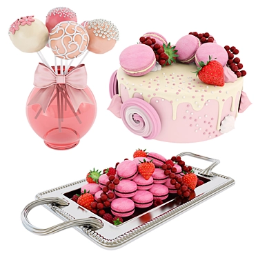 Pink Sweet Treats 3D Collection 3D model image 1 