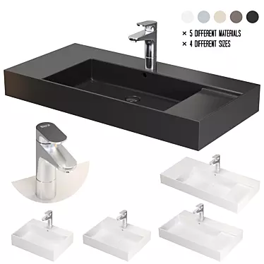 ROCA INSPIRA Washbasin Set 01 3D model image 1 