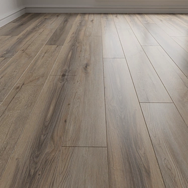 Dark Wood Laminate Floor Planks 3D model image 1 