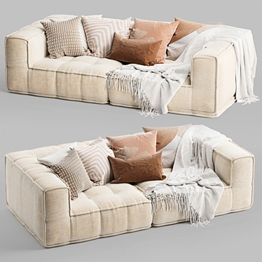 Natural Uniqwa Denver Sofa 3D model image 1 