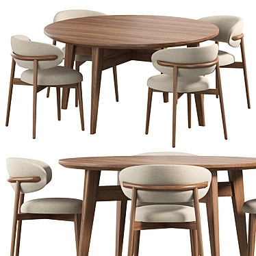 Modern Oleandro Dining Set 2015 3D model image 1 