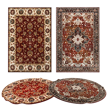 Variety Rug Collection Set 3D model image 1 