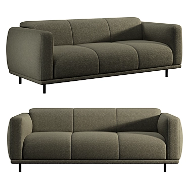 Bouclé Teddy Sofa: Comfort & Style 3D model image 1 