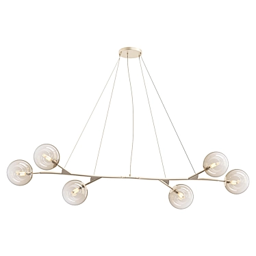 Elegant Bunch 6-Light Chandelier 3D model image 1 