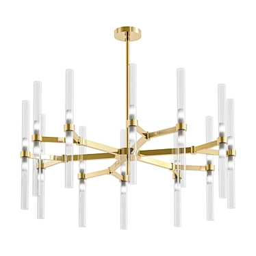 Elegant Clear Glass Chandelier Model 3D model image 1 