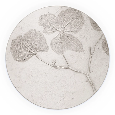 Modern Floral Plaster Panel 3D model image 1 