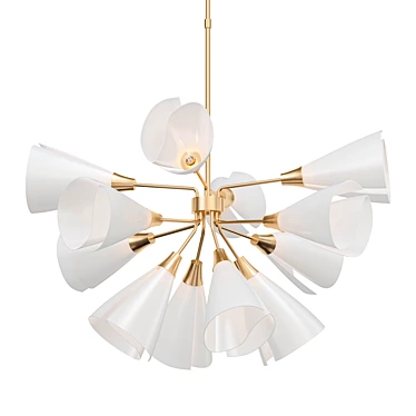 Elegant Mobius Pendant Light 3D model image 1 