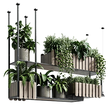 Modern Hanging Box Potted Plants 3D model image 1 