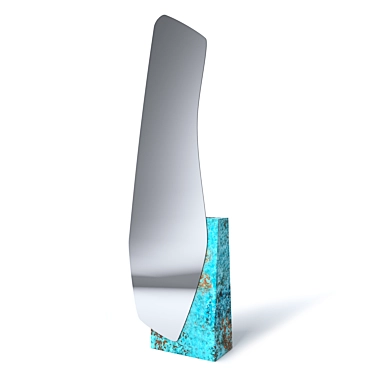 Nature-Inspired Sculptural Mirror Collection 3D model image 1 