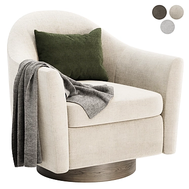 Haven Swivel Armchair - Elegance in Motion 3D model image 1 