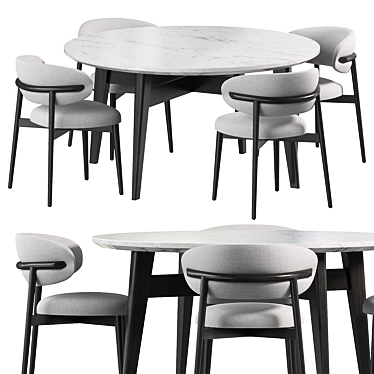 Modern Dinning Chairs Set 2 3D model image 1 