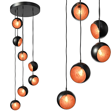 Crooked Cluster Pendant Light 3D model image 1 