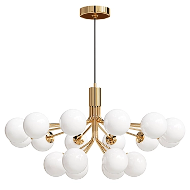 Golden Berries Chandelier Light 3D model image 1 