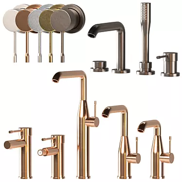 Modern GROHE ESSENCE Faucet Set 3D model image 1 