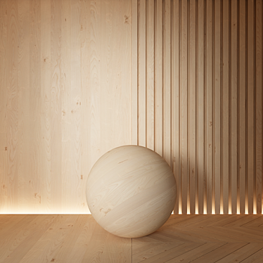 Seamless Wood Material Texture 3D model image 1 