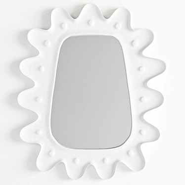 LUKAS Ivory Paper Mache Mirror 3D model image 1 