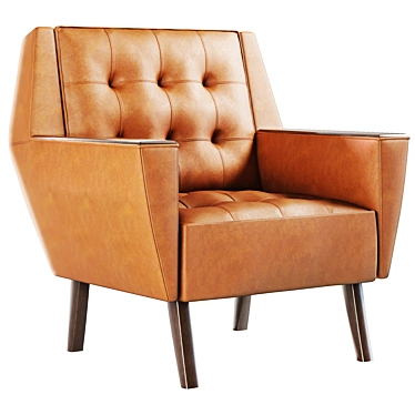 English Gentleman Club Inspired Armchair 3D model image 1 