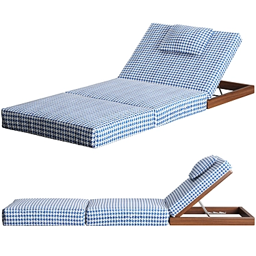 Nautical Sunset Poolside Chair Bed 3D model image 1 