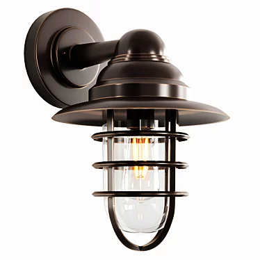 Marlowe High Bronze Hooded Cage Outdoor Wall Light