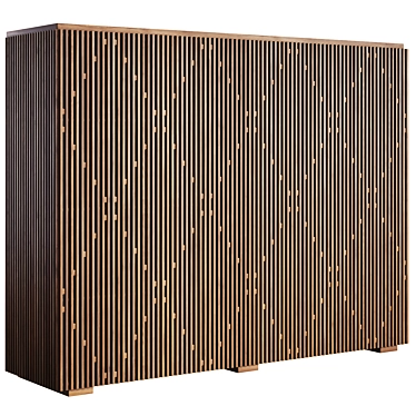 Oakwood Brass Credenza Milione 3D model image 1 