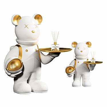 Cosmic Bear Ceramic Ornaments 3D model image 1 