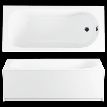 Porcelain Bathtub Roca Malibu 170x75 3D model image 1 