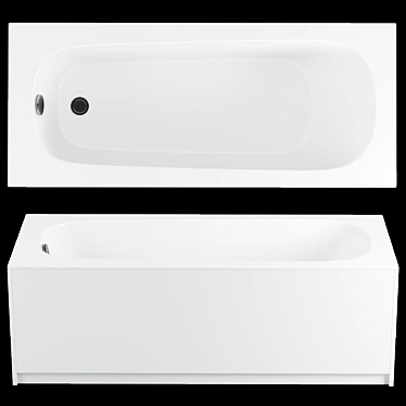 Roca Continental 170x70 Cast Iron Bathtub 3D model image 1 