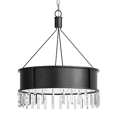 Metal Chandelier in Mod Style 3D model image 1 