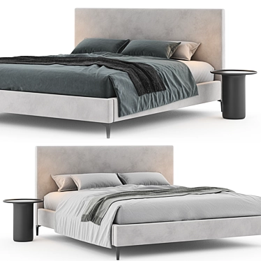 Modern Minimalist Emmett Bed Collection 3D model image 1 