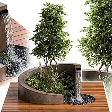  Waterfall Landscape Furniture: Architect Element 3D model image 1 