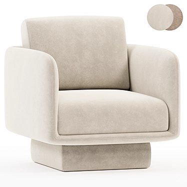 Sleek Design Gallotti Lilas Armchair 3D model image 1 