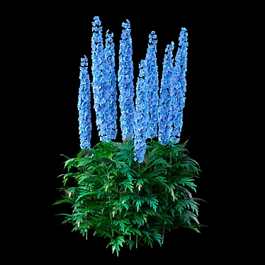  3D Delphinium Bush Models 3D model image 1 