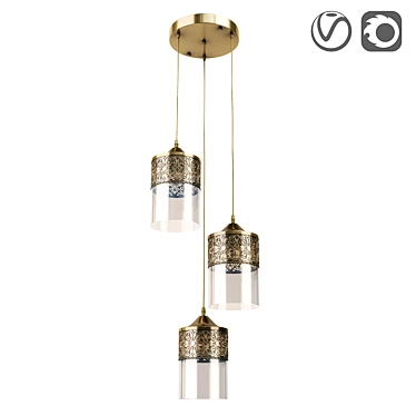 Moroccan Inspired Pendant Light 3D model image 1 